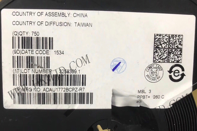 ADAU1772BCPZ 一款具有四個(gè)輸入和兩個(gè)輸出的編解碼器，內(nèi)置數(shù)字處理引擎
