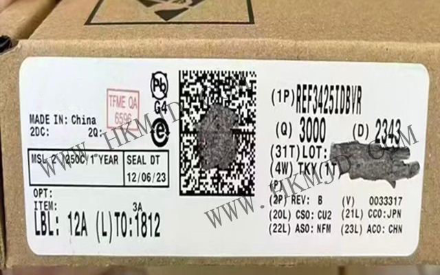 德州儀器 REF3425IDBVR：低溫漂 (6ppm/°C)、低功耗、高精度 CMOS 電壓基準(zhǔn)